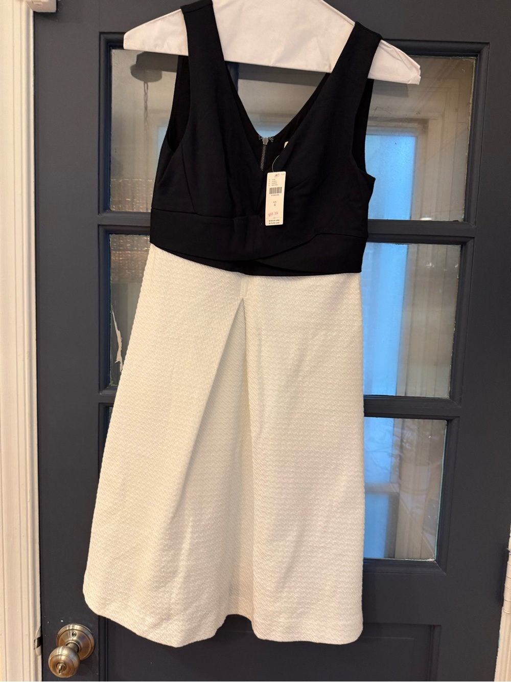 Anthropologie Maeve Black & White Sleeveless A-Line Dress size 4